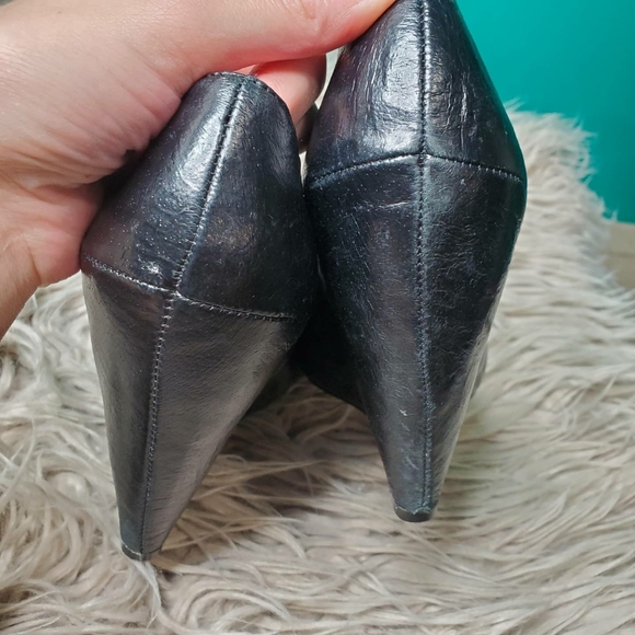 STEVE MADDEN leather wedge pumps - Picture 4 of 5